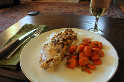 Chicken Fricassée with Indian Rice